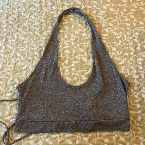 Self Esteem Tie-back gray crop top - juniors XL